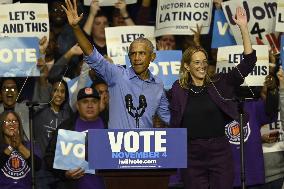 Former US President Barack Obama Attends Mike Sherrill Rally in Newark, NJ
