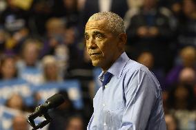 Former US President Barack Obama Attends Mike Sherrill Rally in Newark, NJ