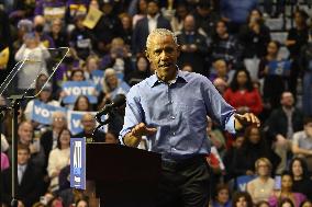 Former US President Barack Obama Attends Mike Sherrill Rally in Newark, NJ