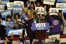 Former US President Barack Obama Attends Mike Sherrill Rally in Newark, NJ