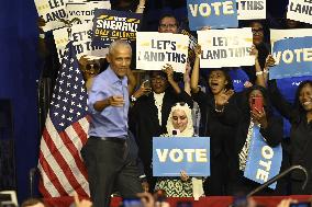 Former US President Barack Obama Attends Mike Sherrill Rally in Newark, NJ