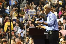 Former US President Barack Obama Attends Mike Sherrill Rally in Newark, NJ