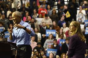 Former US President Barack Obama Attends Mike Sherrill Rally in Newark, NJ
