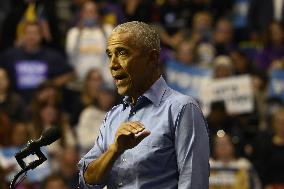 Former US President Barack Obama Attends Mike Sherrill Rally in Newark, NJ