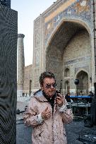 Jean-Michel Jarre At Concert on Registan Square - Samarkand