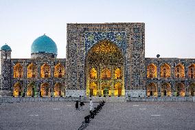 Jean-Michel Jarre At Concert on Registan Square - Samarkand