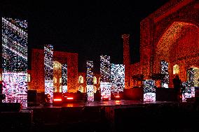 Jean-Michel Jarre At Concert on Registan Square - Samarkand