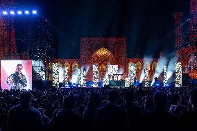 Jean-Michel Jarre At Concert on Registan Square - Samarkand