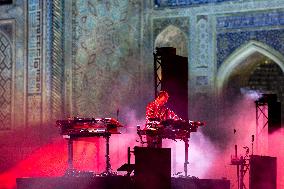 Jean-Michel Jarre At Concert on Registan Square - Samarkand