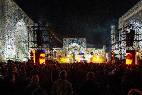 Jean-Michel Jarre At Concert on Registan Square - Samarkand