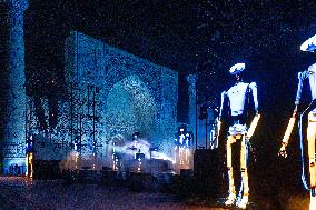 Jean-Michel Jarre At Concert on Registan Square - Samarkand