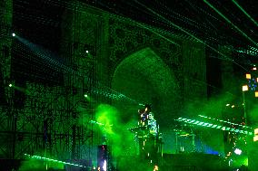 Jean-Michel Jarre At Concert on Registan Square - Samarkand