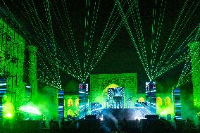 Jean-Michel Jarre At Concert on Registan Square - Samarkand