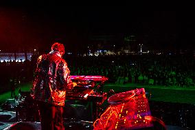 Jean-Michel Jarre At Concert on Registan Square - Samarkand
