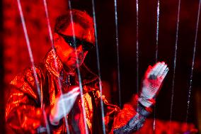 Jean-Michel Jarre At Concert on Registan Square - Samarkand