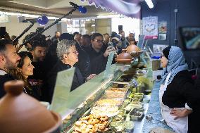 Jean-Luc Melenchon Visit To Market - Choisy-Le-Roi