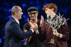 Jannik Sinner celebrates victory at Rolex Paris Masters 2025 in Paris FA