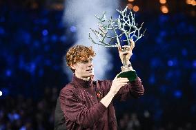Jannik Sinner celebrates victory at Rolex Paris Masters 2025 in Paris FA