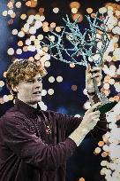 Jannik Sinner celebrates victory at Rolex Paris Masters 2025 in Paris FA