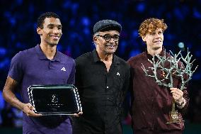 Jannik Sinner celebrates victory at Rolex Paris Masters 2025 in Paris FA