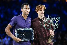 Jannik Sinner celebrates victory at Rolex Paris Masters 2025 in Paris FA