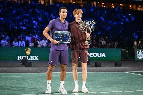 Jannik Sinner celebrates victory at Rolex Paris Masters 2025 in Paris FA