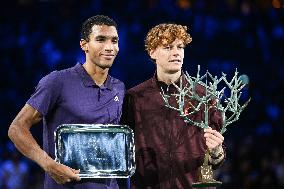 Jannik Sinner celebrates victory at Rolex Paris Masters 2025 in Paris FA