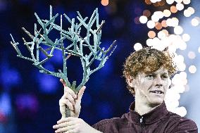 Jannik Sinner celebrates victory at Rolex Paris Masters 2025 in Paris FA