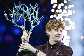 Jannik Sinner celebrates victory at Rolex Paris Masters 2025 in Paris FA