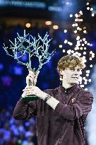 Jannik Sinner celebrates victory at Rolex Paris Masters 2025 in Paris FA