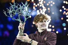 Jannik Sinner celebrates victory at Rolex Paris Masters 2025 in Paris FA
