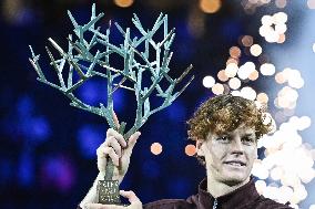 Jannik Sinner celebrates victory at Rolex Paris Masters 2025 in Paris FA