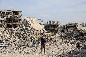 Destroyed Buildings in The Jabalia Refugee Camp - Gaza
