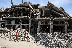 Destroyed Buildings in The Jabalia Refugee Camp - Gaza