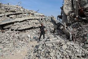 Destroyed Buildings in The Jabalia Refugee Camp - Gaza
