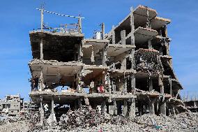 Destroyed Buildings in The Jabalia Refugee Camp - Gaza