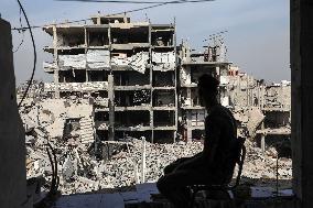 Destroyed Buildings in The Jabalia Refugee Camp - Gaza
