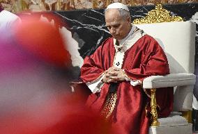 Pope Leo XIV At Mass For Deceased Pope Francis And Prelates - Vatican