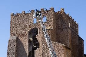 Collapse Of The Torre Dei Conti In The Imperial Forums - Rome