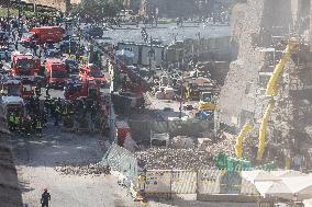 Collapse Of The Torre Dei Conti In The Imperial Forums - Rome