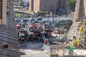 Collapse Of The Torre Dei Conti In The Imperial Forums - Rome