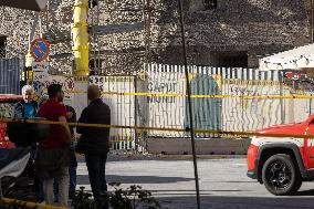 Collapse Of The Torre Dei Conti In The Imperial Forums - Rome