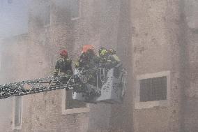 Collapse Of The Torre Dei Conti In The Imperial Forums - Rome