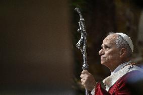 Pope Leo XIV Presides Over A Mass In Suffrage For The Late Pope Francis - Vatican