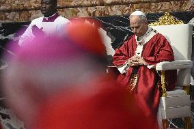 Pope Leo XIV Presides Over A Mass In Suffrage For The Late Pope Francis - Vatican