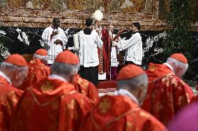 Pope Leo XIV Presides Over A Mass In Suffrage For The Late Pope Francis - Vatican