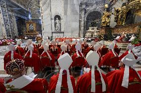 Pope Leo XIV Presides Over A Mass In Suffrage For The Late Pope Francis - Vatican