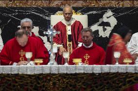 Pope Leo XIV Presides Over A Mass In Suffrage For The Late Pope Francis - Vatican