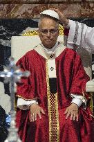 Pope Leo XIV Presides Over A Mass In Suffrage For The Late Pope Francis - Vatican