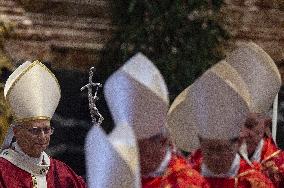 Pope Leo XIV Presides Over A Mass In Suffrage For The Late Pope Francis - Vatican